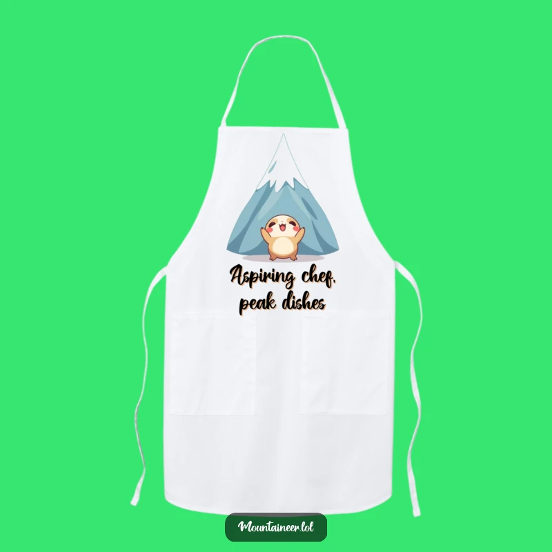 Funny Mountain Chef Apron: Cook with Ambition and Humor