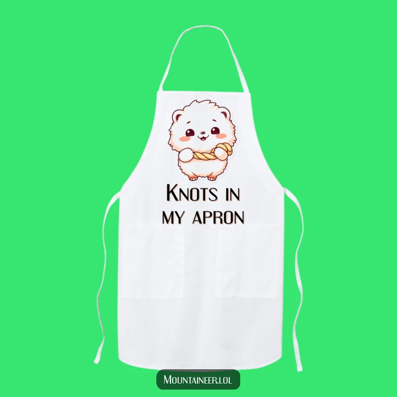 Funny Fluffy Chef Apron: Cook with Smiles with This Rope-Holding Creature