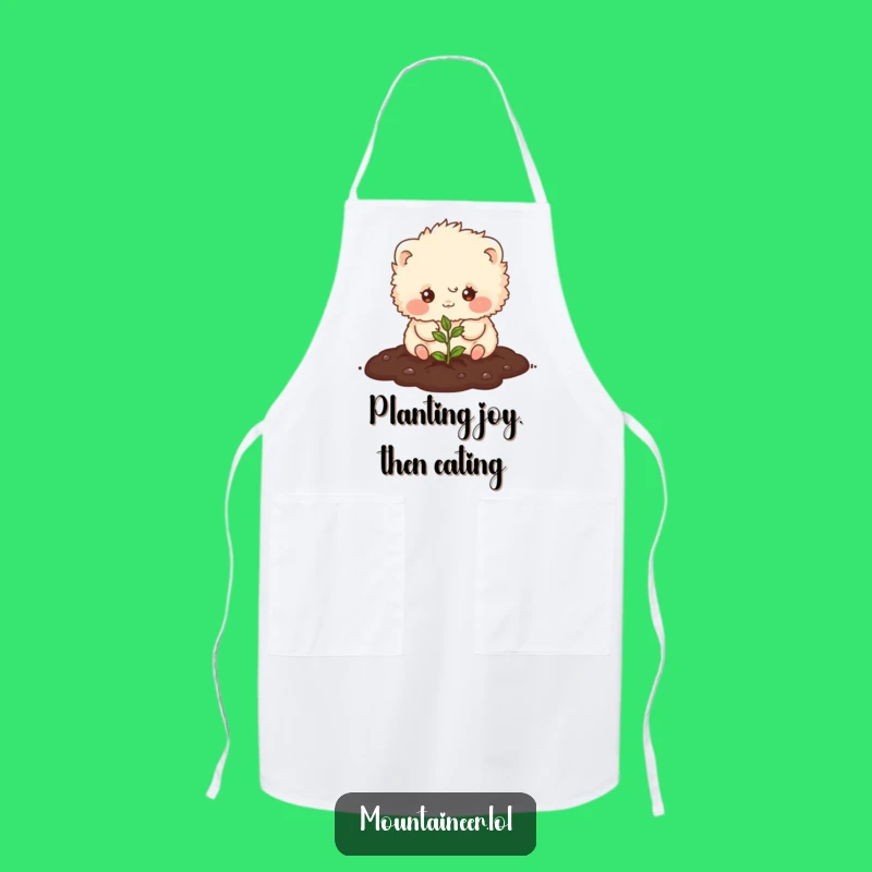 Funny Fluffy Gardener Apron: Keep Clean While Laughing with This Cute Planting Design