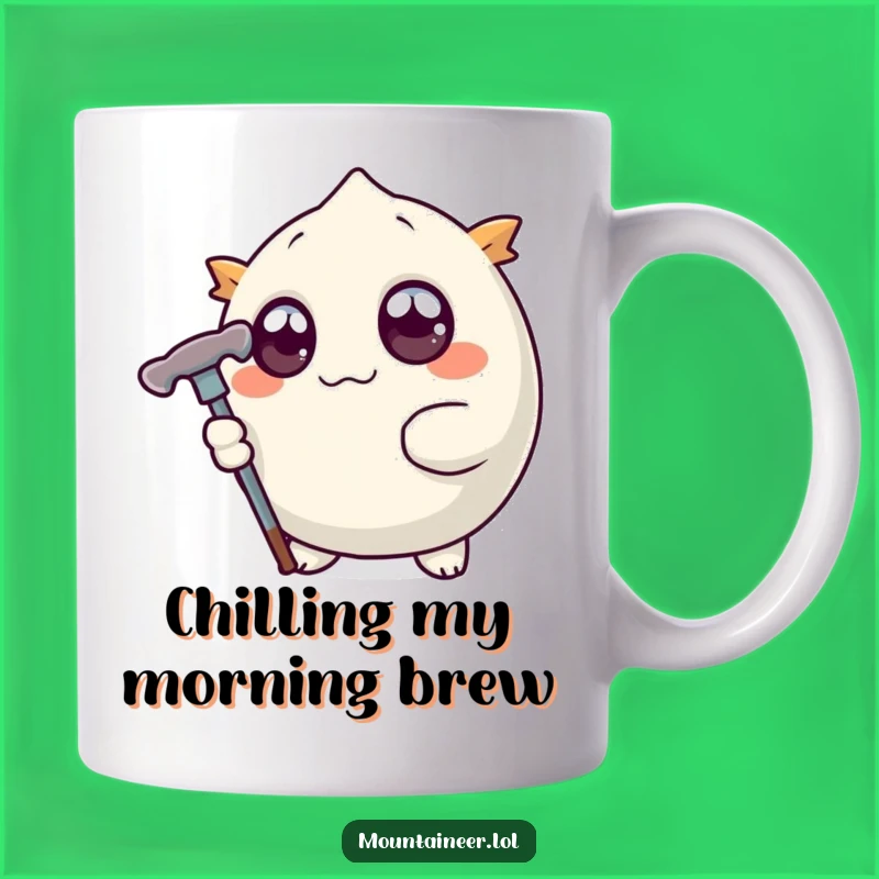 Funny Ice Pick Creature Mug: Wide-Eyed Wonder Holding Tool, Perfect Funny Gift