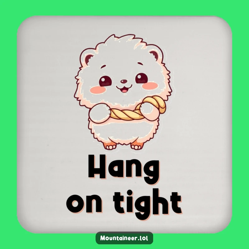 Funny Fluffy Rope Coaster: Protect Surfaces with Cheerful Creature's Charm