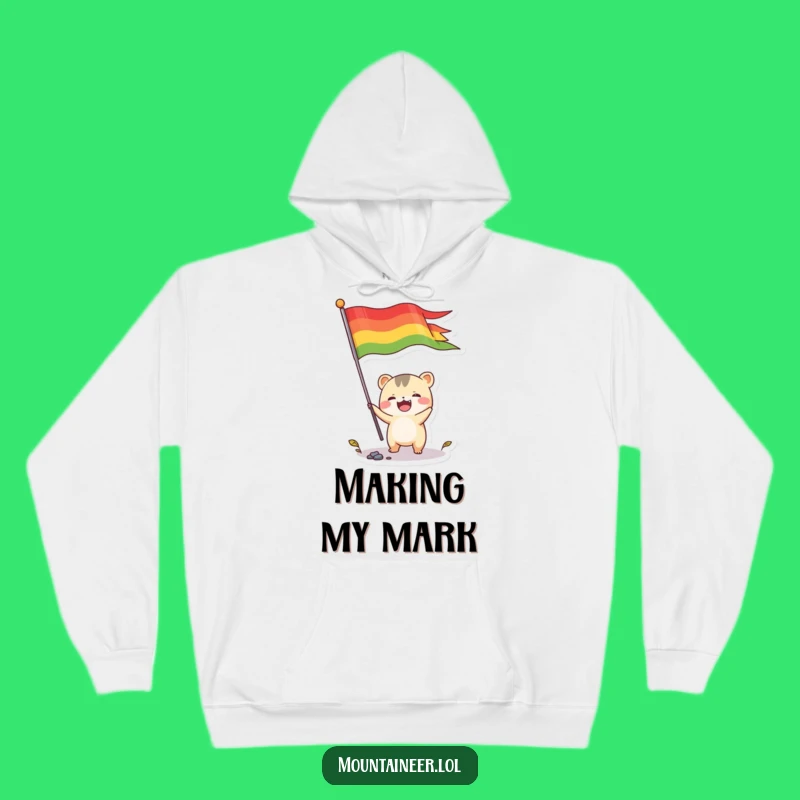 Cozy Funny Flag Creature Hoodie: Warm Up with This Joyful Explorer