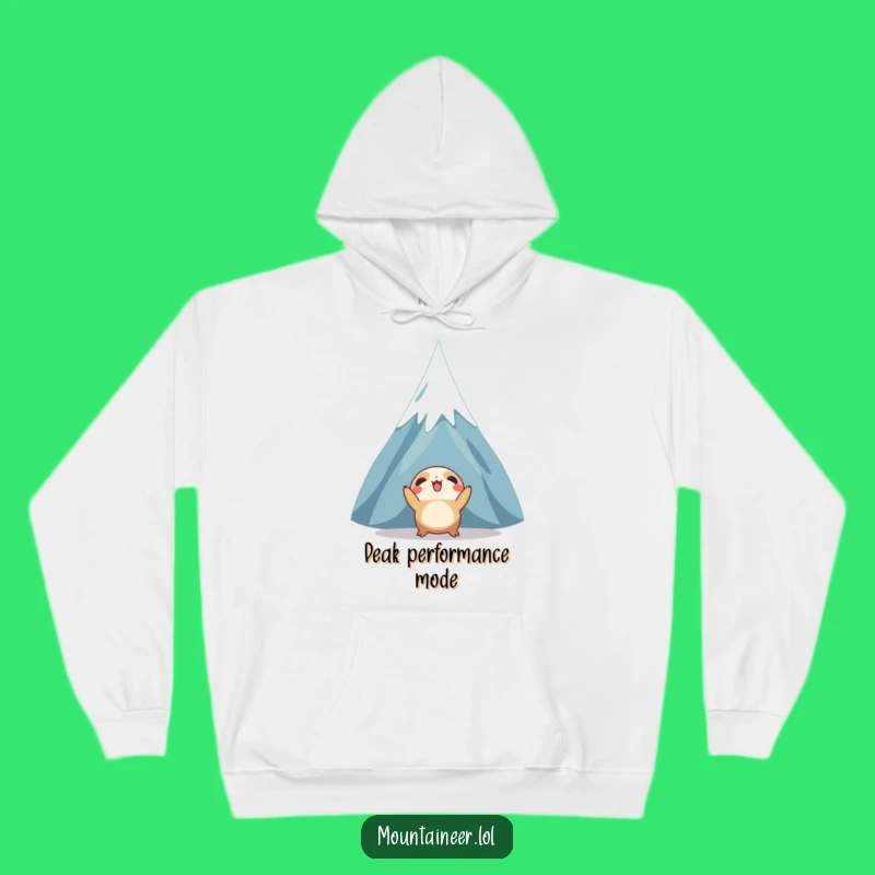 Cozy Funny Mountain Creature Hoodie: Warm Up with This Peak-Gazing Comfort