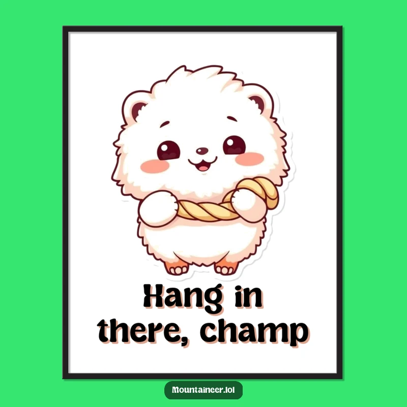 Funny Free Printable Wall Art: Rope Creature, Quirky Downloadable Art