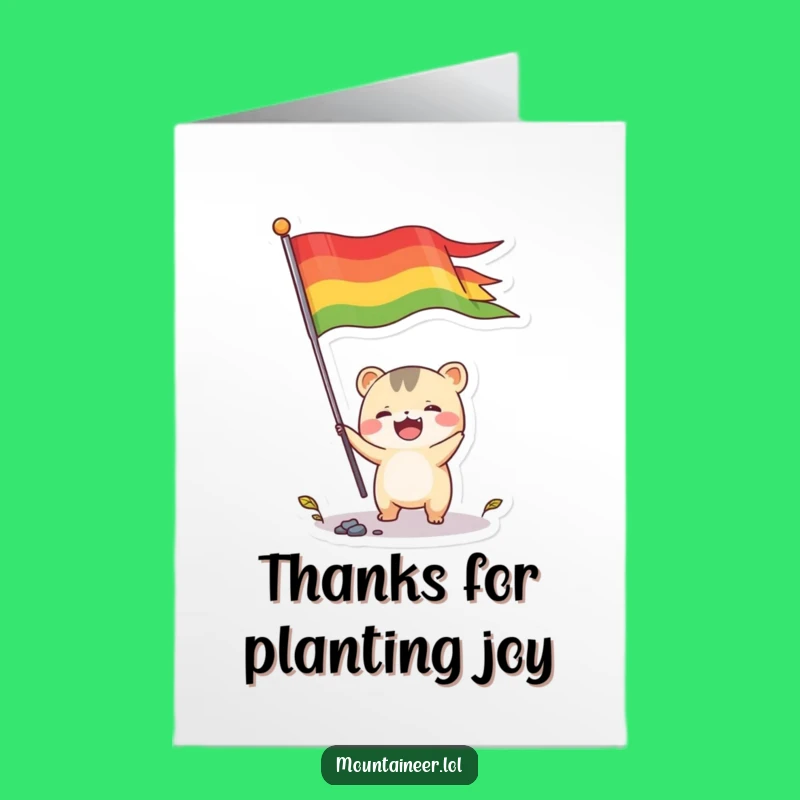 Amusing Free Printable Thank You Card: Flag Your Thanks, Downloadable