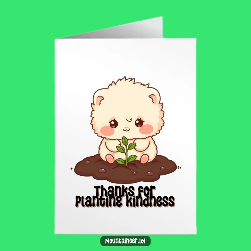 Amusing Free Printable Thank You Card: Grateful Creature Planting, Downloadable