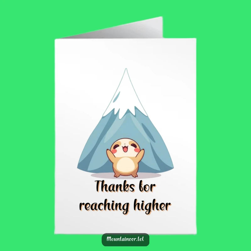 Amusing Free Printable Thank You Card: Thanks to the Peak, Downloadable