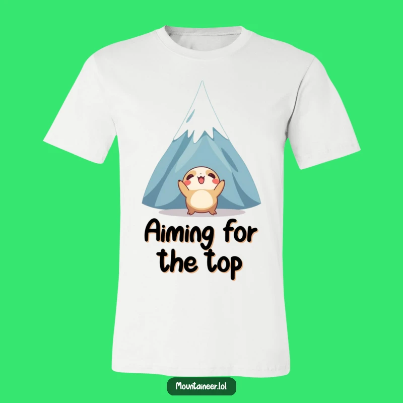 Funny Enthusiastic Peak T-Shirt: Creature's Gaze Makes a Hilarious Gift