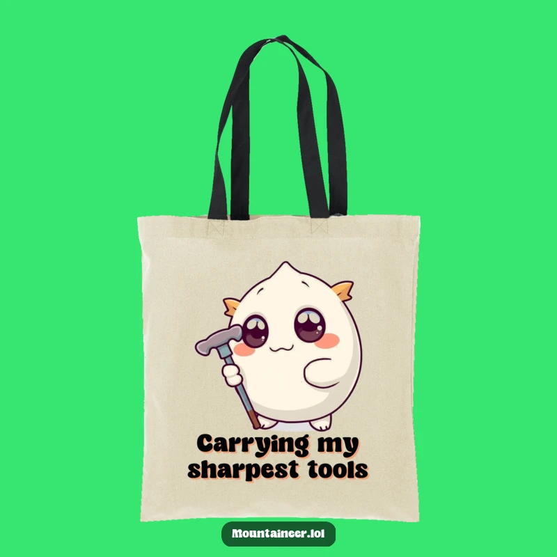 Funny Ice Pick Creature Tote Bag: Carry Your Essentials with Quirky Determination
